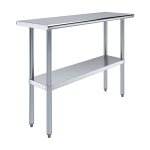16" X 48" Stainless Steel Work Table With Undershelf