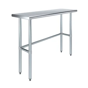 16" X 48" Stainless Steel Work Table With Open Base