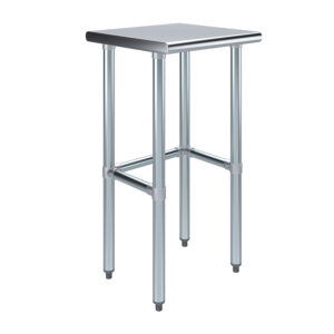 18" X 18" Stainless Steel Work Table With Open Base
