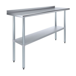 18" X 60" Stainless Steel Work Table with 1.5" Backsplash