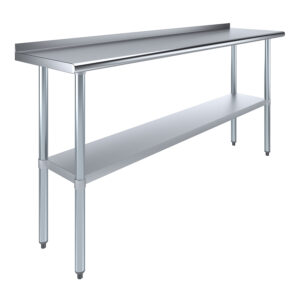 18" X 72" Stainless Steel Work Table with 1.5" Backsplash