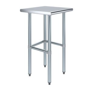 20" X 20" Stainless Steel Work Table With Open Base