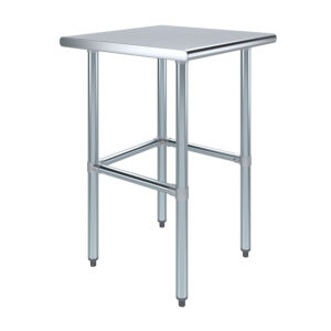 24" X 24" Stainless Steel Work Table With Open Base