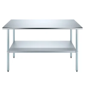 24" X 60" Stainless Steel Work Table With Bottom Shelf