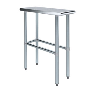 30" X 12" Stainless Steel Work Table With Open Base