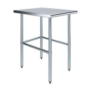 30" X 24" Stainless Steel Work Table With Open Base