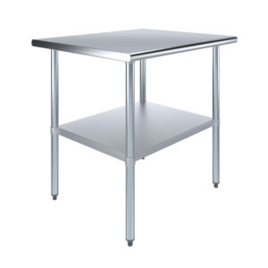 30" X 36" Stainless Steel Work Table With Undershelf