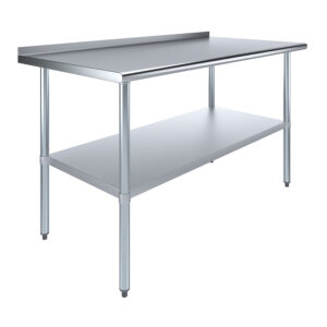 30" X 60" Stainless Steel Work Table with 1.5" Backsplash