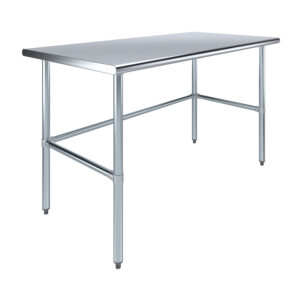 30" X 60" Stainless Steel Work Table With Open Base