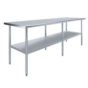 30" X 96" Stainless Steel Work Table With Undershelf